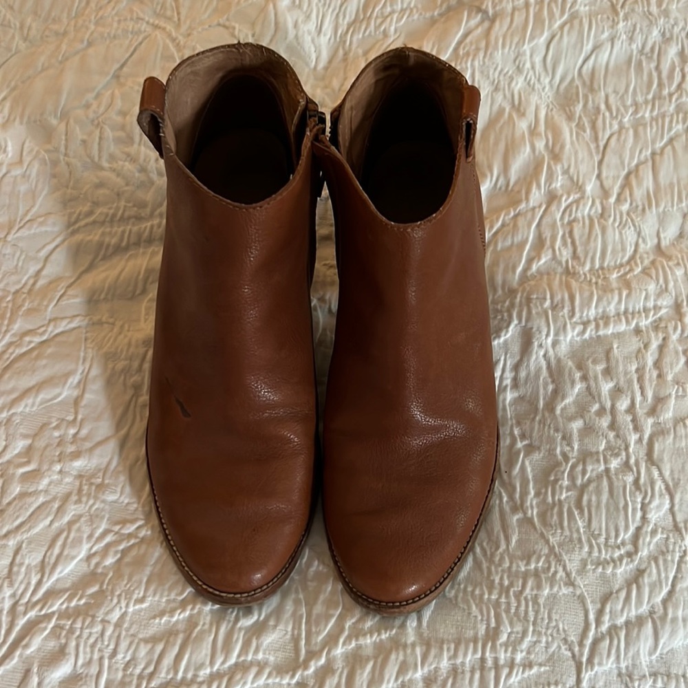 Madewell cognac ankle booties